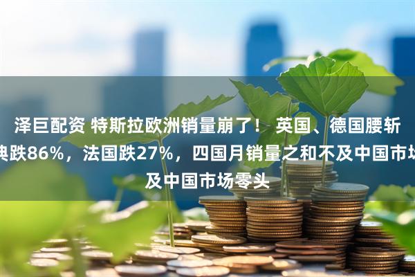 泽巨配资 特斯拉欧洲销量崩了！ 英国、德国腰斩，瑞典跌86%，法国跌27%，四国月销量之和不及中国市场零头