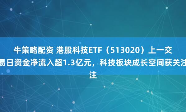 牛策略配资 港股科技ETF（513020）上一交易日资金净流入超1.3亿元，科技板块成长空间获关注